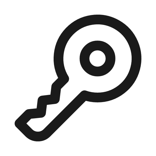 Key line icon, outline style, from Sargam Icons