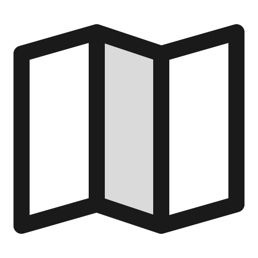 Map duotone icon, two-tone style, from Sargam Icons