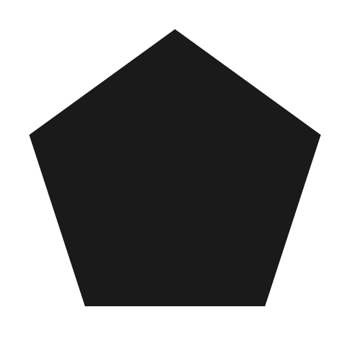 Pentagon fill icon, filled style, from Sargam Icons