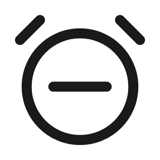 Remove alarm line icon, outline style, from Sargam Icons