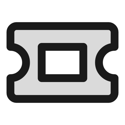 Ticket duotone icon, two-tone style, from Sargam Icons