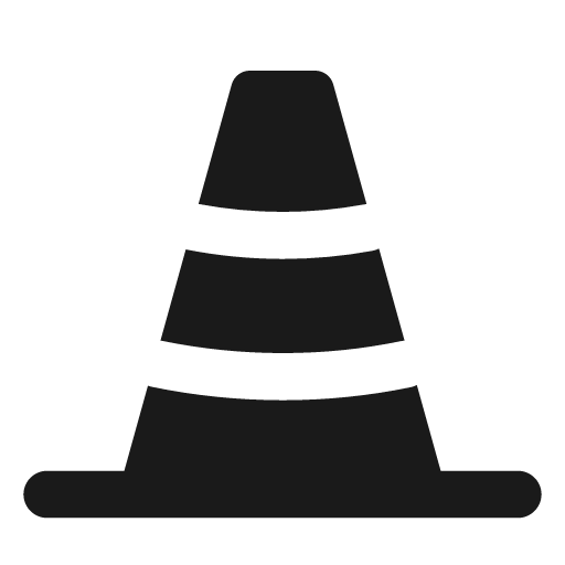 Traffic cone fill icon, filled style, from Sargam Icons