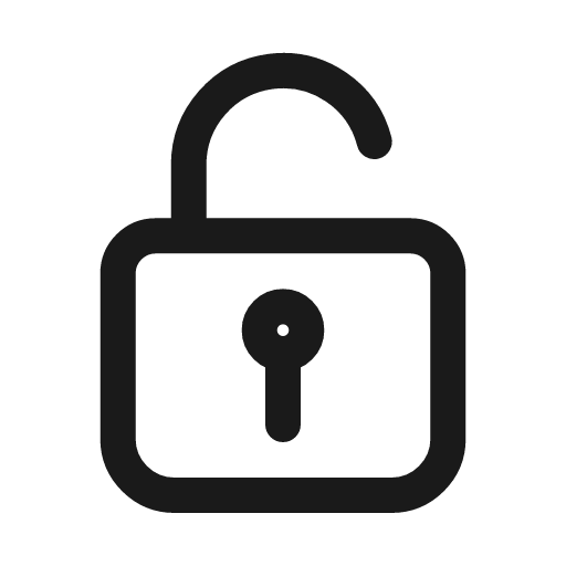 Unlock line icon, outline style, from Sargam Icons