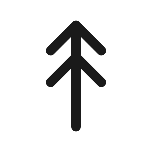 Up two headed line icon, outline style, from Sargam Icons
