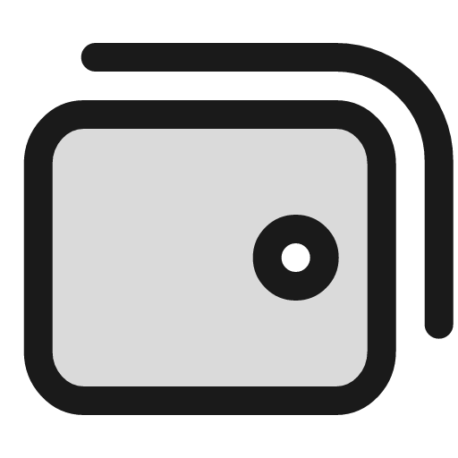 Wallet alt duotone icon, two-tone style, from Sargam Icons