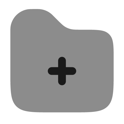 Add folder bold duotone icon, two-tone style, from Solar