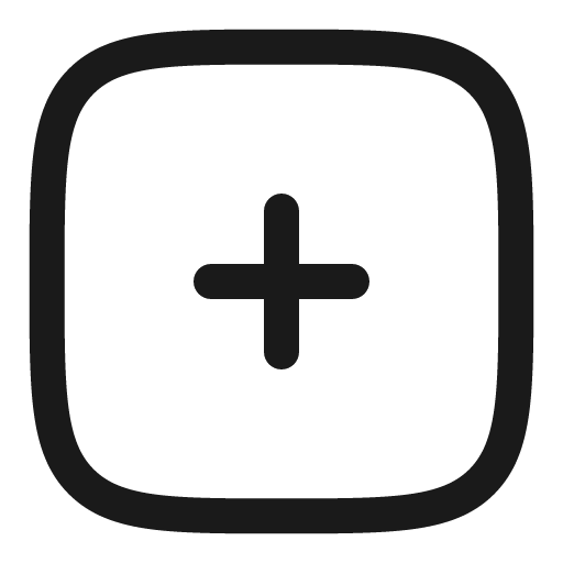 Add square outline icon, outline style, from Solar