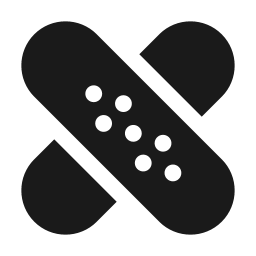 Adhesive plaster bold icon, bold style, from Solar