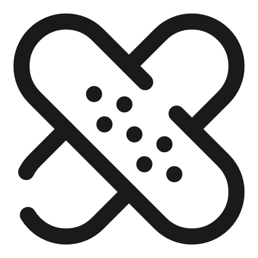 Adhesive plaster broken icon, line style, from Solar