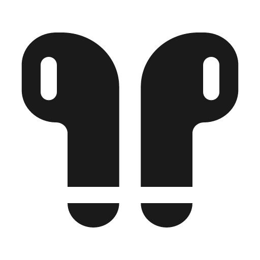 Airbuds bold icon, bold style, from Solar