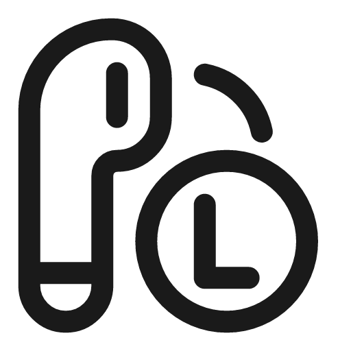 Airbuds left linear icon, line style, from Solar