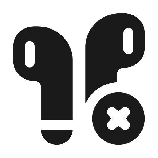 Airbuds remove bold icon, bold style, from Solar