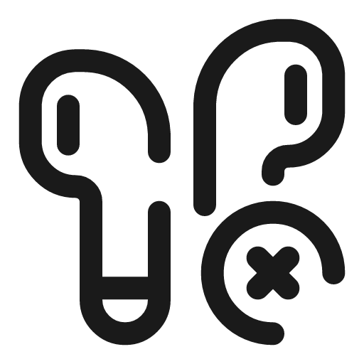 Airbuds remove broken icon, line style, from Solar