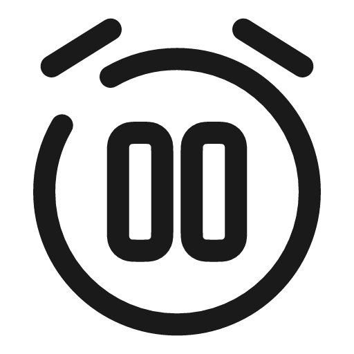 Alarm pause broken icon, line style, from Solar