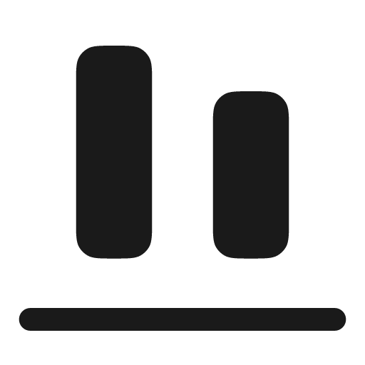 Align bottom bold icon, bold style, from Solar