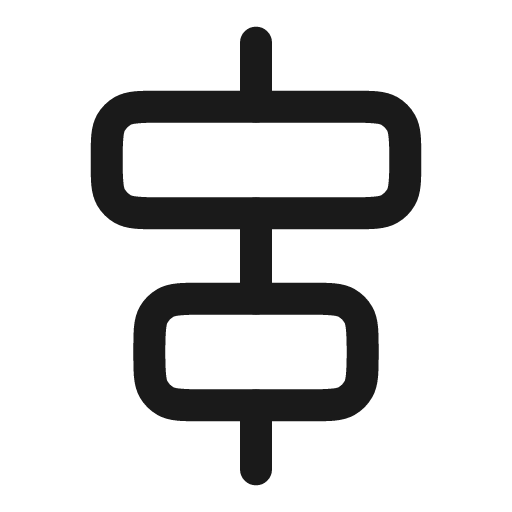 Align horizontal center linear icon, line style, from Solar