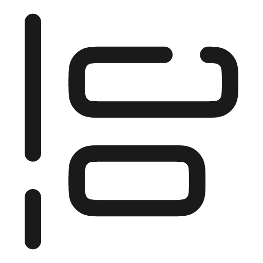 Align left broken icon, line style, from Solar