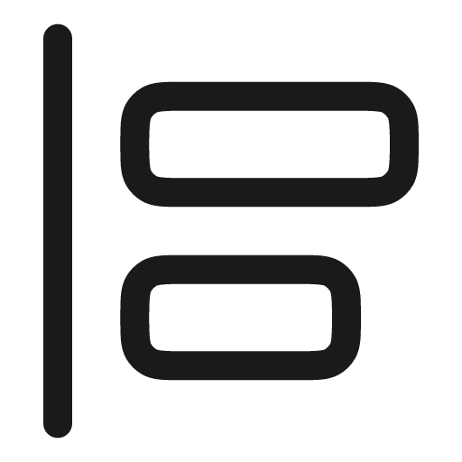 Align left linear icon, line style, from Solar