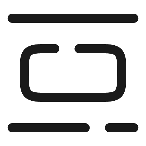 Align vertical spacing broken icon, line style, from Solar