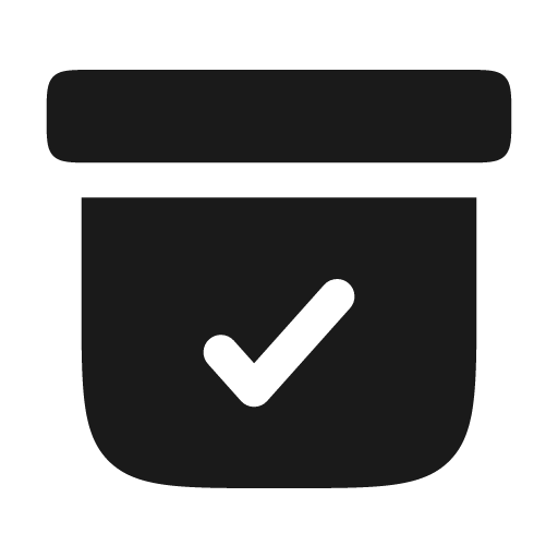 Archive check bold icon, bold style, from Solar