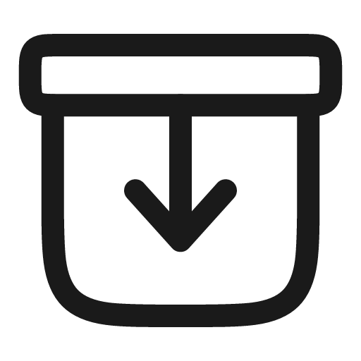 Archive down linear icon, line style, from Solar