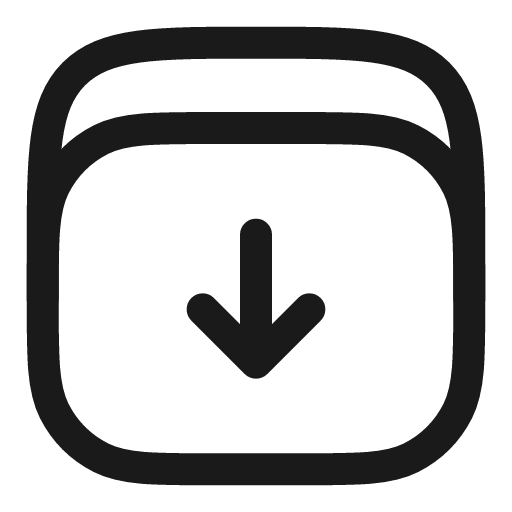 Archive down minimalistic linear icon, line style, from Solar