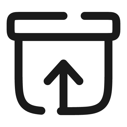Archive up broken icon, line style, from Solar