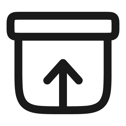 Archive up linear icon, line style, from Solar