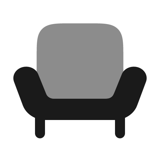 Armchair 2 bold duotone icon, two-tone style, from Solar