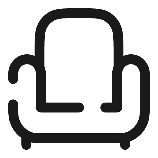 Armchair broken icon, line style, from Solar