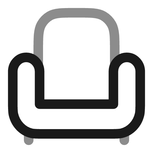 Armchair line duotone icon, two-tone style, from Solar