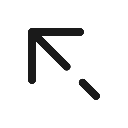 Arrow left up broken icon, line style, from Solar