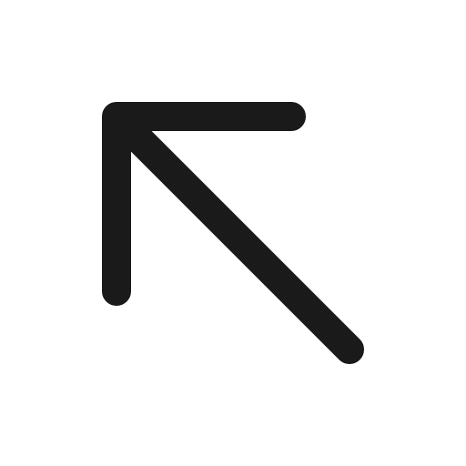 Arrow left up linear icon, line style, from Solar