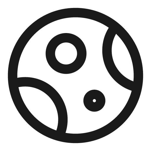 Asteroid outline icon, outline style, from Solar