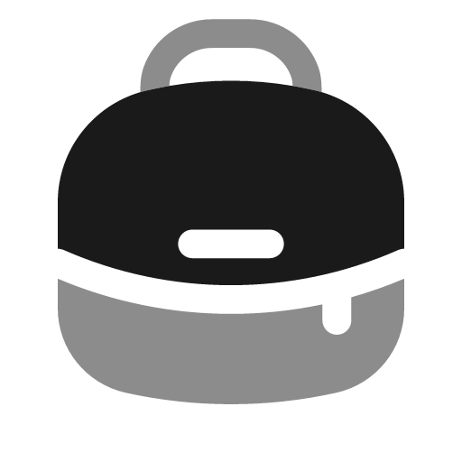 Backpack bold duotone icon, two-tone style, from Solar