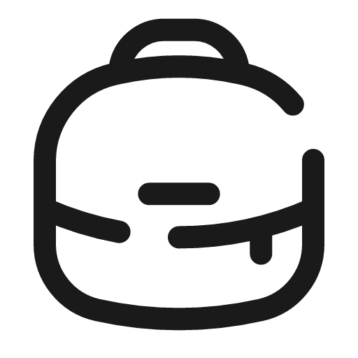 Backpack broken icon, line style, from Solar