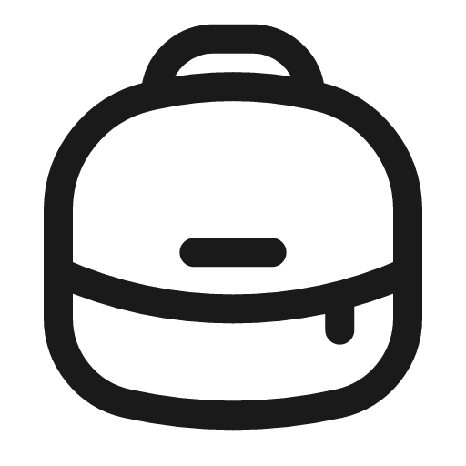 Backpack linear icon, line style, from Solar