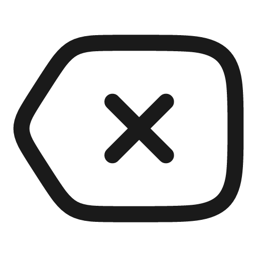Backspace linear icon, line style, from Solar