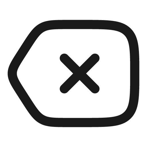 Backspace outline icon, outline style, from Solar