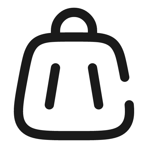 Bag 2 broken icon, line style, from Solar