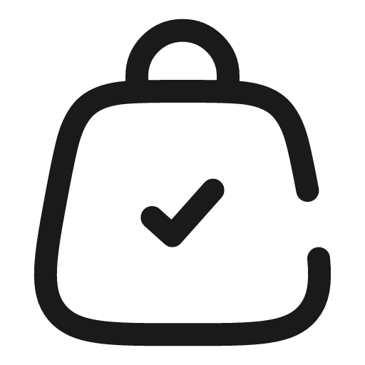 Bag check broken icon, line style, from Solar