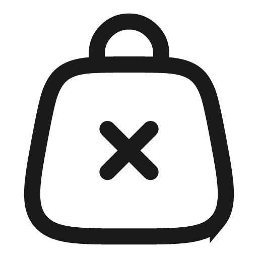 Bag cross linear icon, line style, from Solar