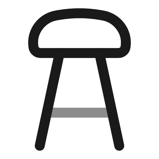 Bar chair line duotone icon, two-tone style, from Solar