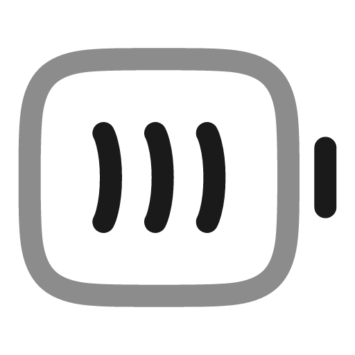 Battery full minimalistic line duotone icon, two-tone style, from Solar