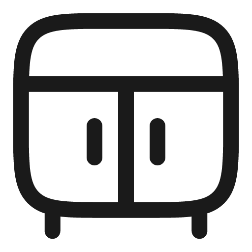 Bedside table 4 outline icon, outline style, from Solar