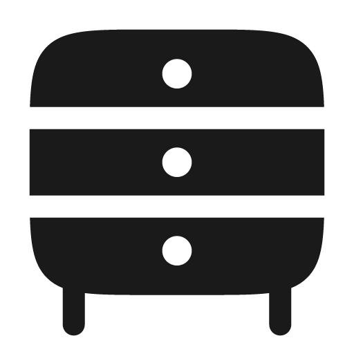 Bedside table bold icon, bold style, from Solar