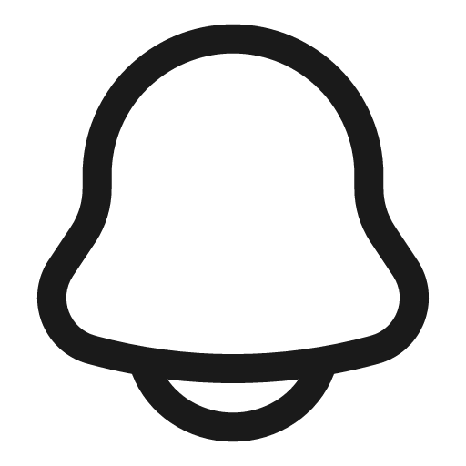 Bell outline icon, outline style, from Solar