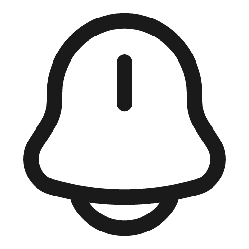 Bell ring linear icon, line style, from Solar