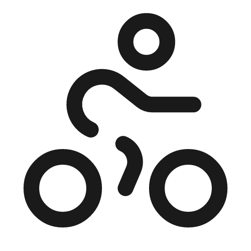 Bicycling round broken icon, line style, from Solar