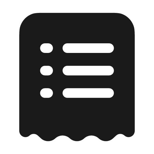 Bill list bold icon, bold style, from Solar